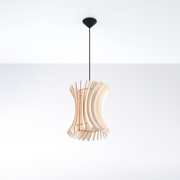 Lampada a sospensione in Legno Naturale ORIANA E27 da interno