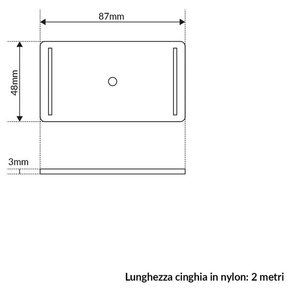 Cintura 2m con supporti per faretti L03332P e L03333P