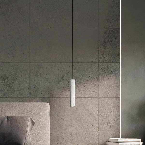 Lampadario a Sospensione LUVO 2 in Cemento 2xGU10 - Grigio