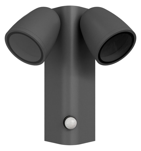 Applique da Esterno IP65 2xGU10 con Sensore movimento AXIS - Grigia