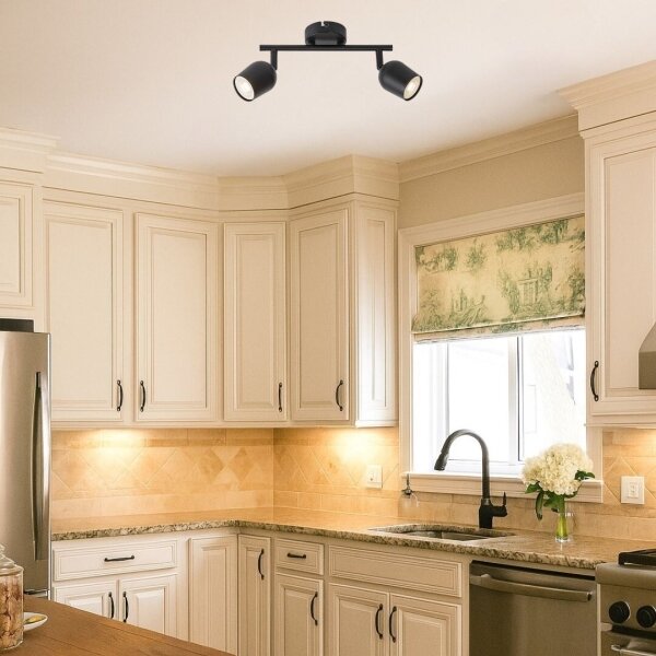 Rabalux 73102 - Faretto orientabile LIANET 2xGU10/15W/230V nero