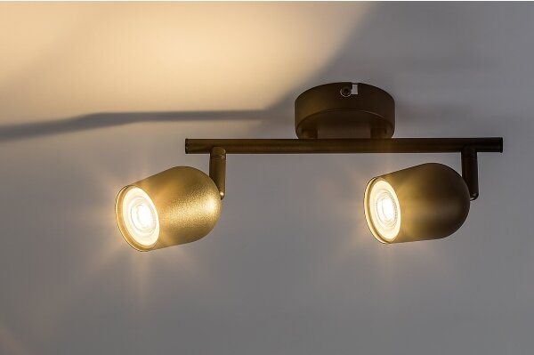 Rabalux 73102 - Faretto orientabile LIANET 2xGU10/15W/230V nero
