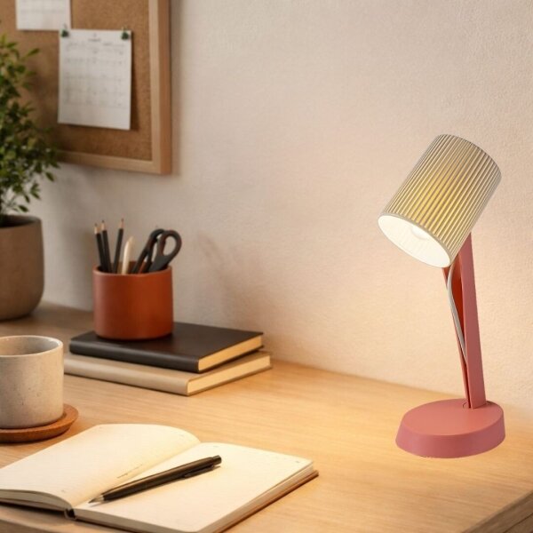 Rabalux 74088 - Lampada da tavolo SOLVET 1xE14/11W/230V rosa