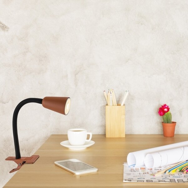 Rabalux 74090 - Lampada da tavolo con morsetto ALDO 1xGU10/7W/230V arancione