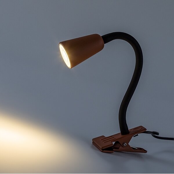 Rabalux 74090 - Lampada da tavolo con morsetto ALDO 1xGU10/7W/230V arancione