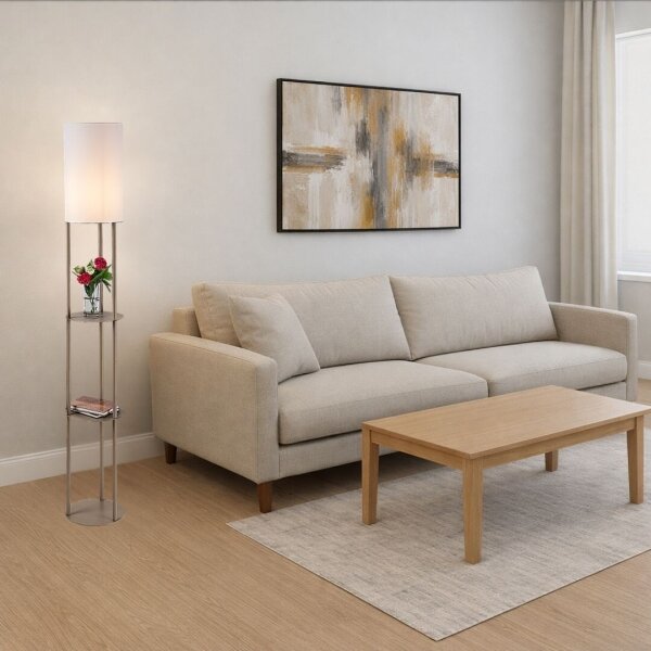 Rabalux 74107 - Lampada da terra BRONN 1xE27/40W/230V beige