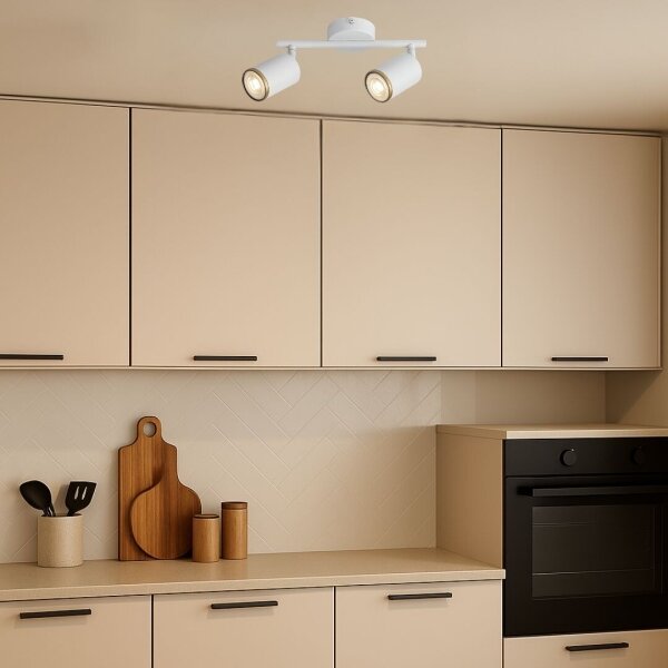 Rabalux 73105 - Faretto NOLIE 2xGU10/15W/230V bianco