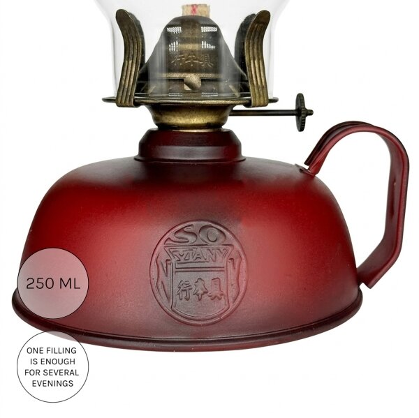Brilagi - Lampada a petrolio MERLIN rossa