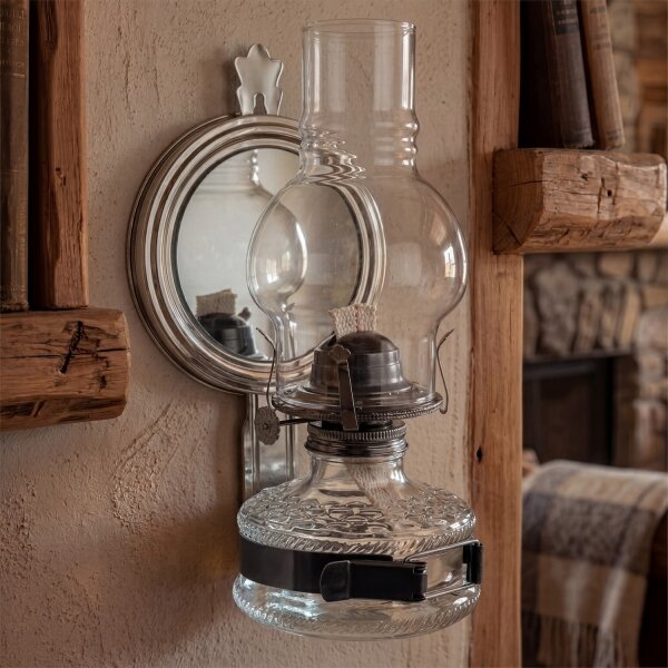 Brilagi - Lampada a petrolio MERLIN con specchio, cromo nero