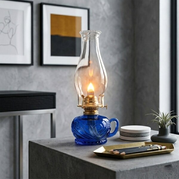 Brilagi - Lampada a petrolio MERLIN blu