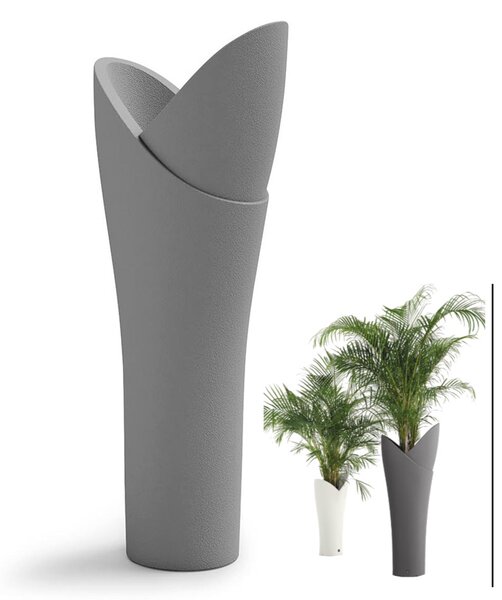 Vaso a colonna per piante Fiorite a cascata ASSIA Dimensioni 56x40x h 119 cm - Peso 6 Kg, Stile vivace e moderno colore Ferro