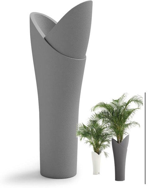Vaso a colonna per piante Fiorite a cascata ASSIA Dimensioni 56x40x h 140 cm - Peso 9 Kg, Stile vivace e moderno colore Ferro