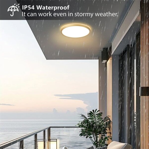 Brilagi - Lampada da bagno ULTRA SLIM LED/24W/230V diam. 42 cm dorata IP54