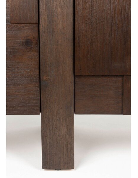 Mobile TV colore naturale scuro in legno massiccio 188x60x45 cm Bruneau – Dutchbone