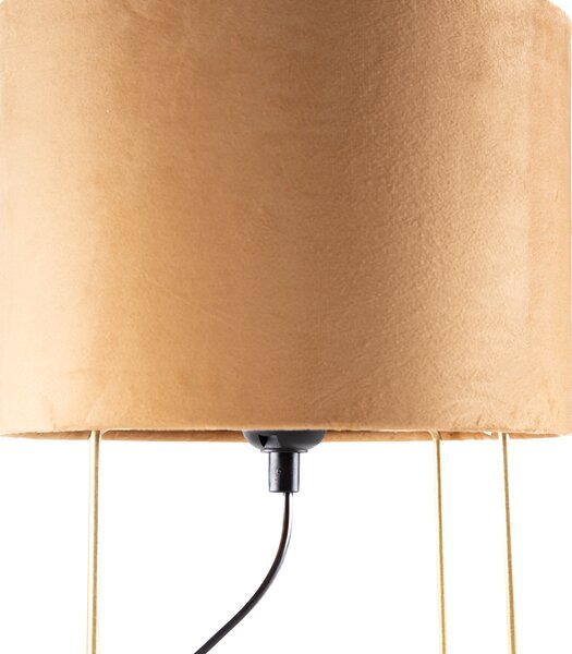 Lampada da tavolo moderna gialla con oro - Rosalina