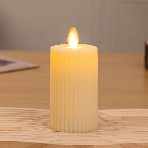 Candela Led bianca 12,5 cm effetto fiamma Bianco Caldo a batteria Wisdom