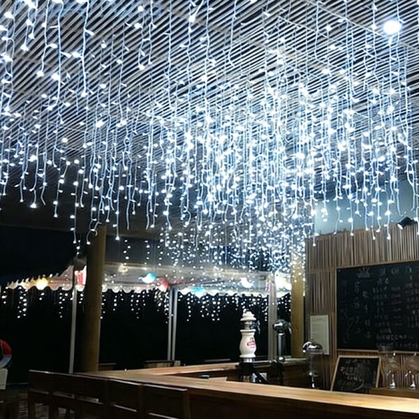 Tenda luminosa 10 metri da 700 Led Bianco Freddo altezza 100cm da interno ed esterno Wisdom
