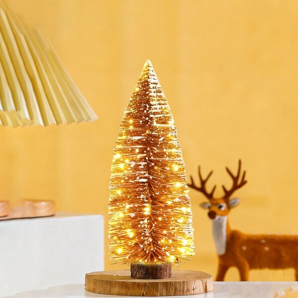 Albero di Natale Led da tavolo 40cm Led Bianco caldo 3000K a batteria Wisdom