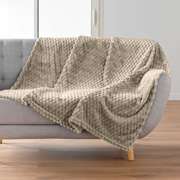 Coperta grigio tortora in microflanella 125x150 cm Mini Frosty – douceur d'intérieur