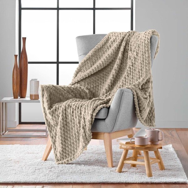 Coperta grigio tortora in microflanella 125x150 cm Mini Frosty – douceur d'intérieur