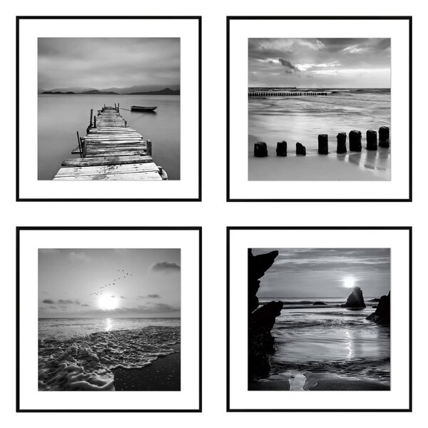Quadri in set di 4 30x30 cm Silence by the Water