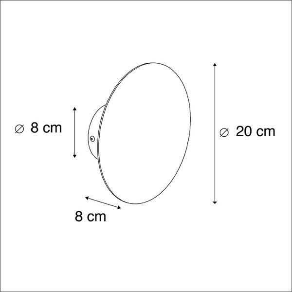 Applique da parete design rotonda oro - Pulley