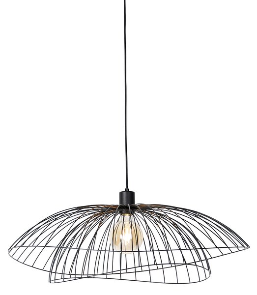 Lampada a sospensione intelligente nera 66 cm incl. Wifi G95 - Pua