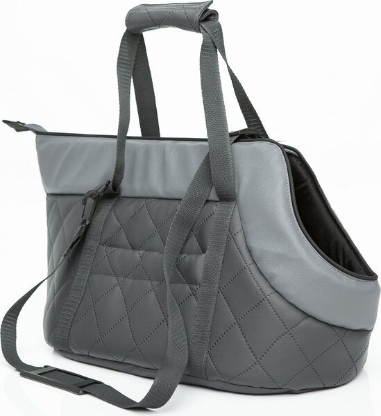 Cuscino per cani Borsa per il trasporto dei cani Borsa per il trasporto dei cani - Pelle finta - Taglia: L - Grigio