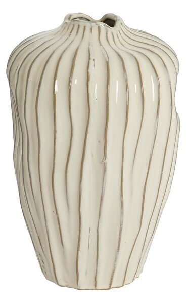 Vaso color crema in ceramica (altezza totale 30 cm) Vechhia – Light & Living