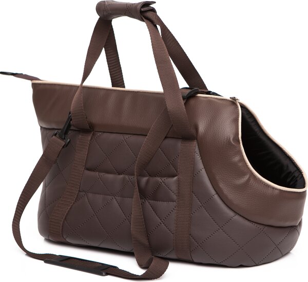 Cuscino per cani Borsa per trasporto cani Borsa per trasporto cani - Pelle finta - Taglia: L - Marrone
