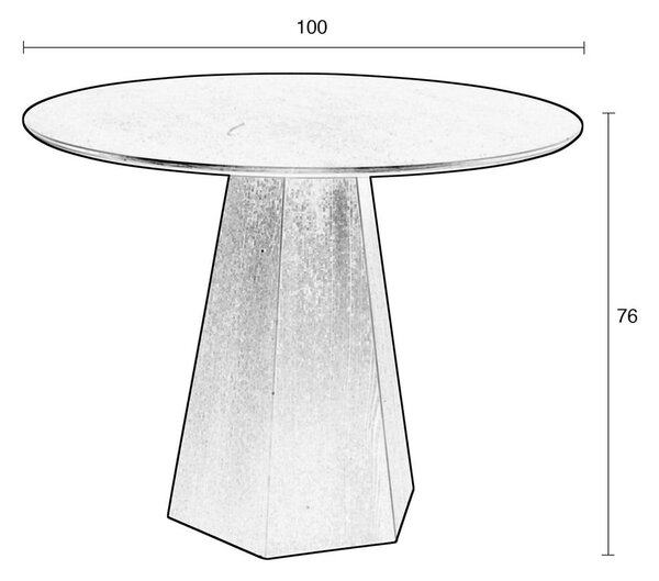 Tavolo da pranzo rotondo con piano in frassino ø 100 cm Pilar - Zuiver