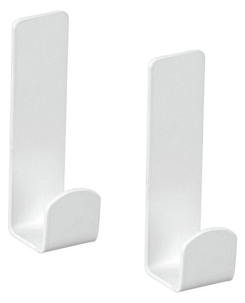 Set di ganci senza foratura bianchi in acciaio inox 2 pz Lizan – Wenko