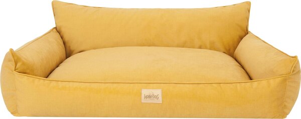 Cuccia per cani, cestino per cani, divanetto per cani, cuscino per cani, lettino per animali, posto letto, materasso per cani, lavabile - Joker - 64 x 49 cm [Taglia: L] - Giallo Fancy
