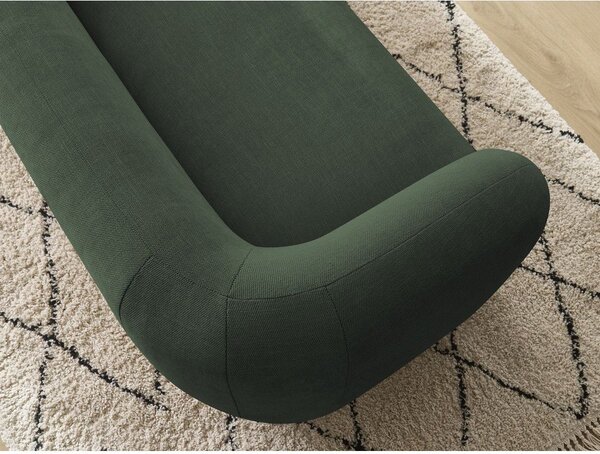 Divano verde con rivestimento in ciniglia 160 cm Celine – Bobochic Paris