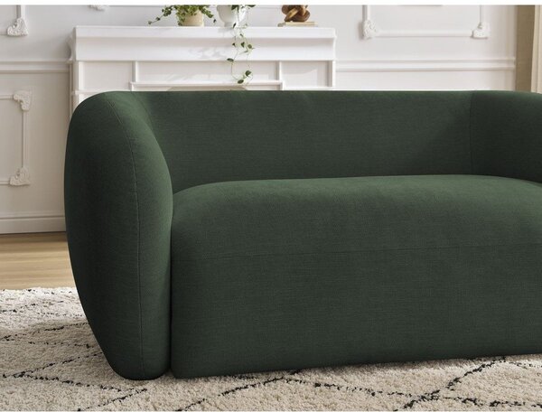 Divano verde con rivestimento in ciniglia 160 cm Celine – Bobochic Paris