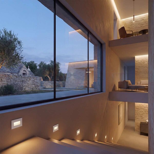 Segnapasso LED per scatola 503 3.5W IP65 Luce Asimmetrica Colore Bianco Freddo 6.000K