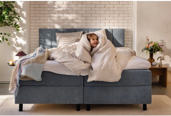 Letto boxspring blu con contenitore 160x200 cm Elva Bold Line – Bonami Selection