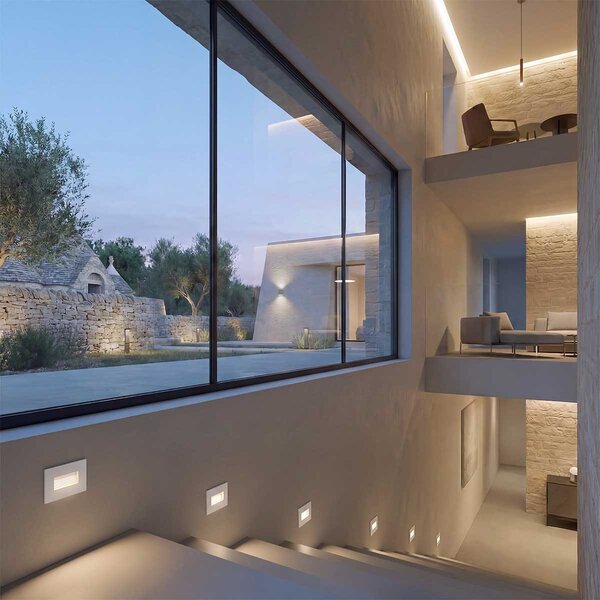 Segnapasso LED per scatola 503 3.5W IP65 Luce Asimmetrica Colore Bianco Freddo 6.000K