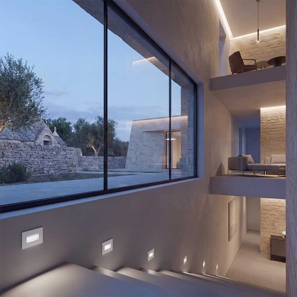 Segnapasso LED per scatola 503 3.5W IP65 Luce Asimmetrica Colore Bianco Freddo 6.000K