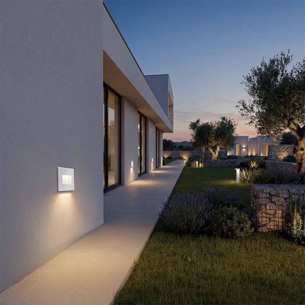 Segnapasso LED per scatola 503 3.5W IP65 Luce Asimmetrica Colore Bianco Freddo 6.000K