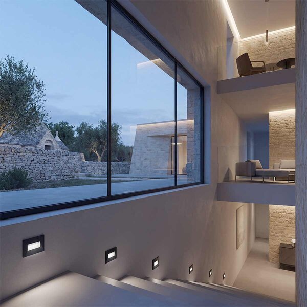 Segnapasso LED per Scatola 503 3.5W IP65 - Luce Asimmetrica Colore Bianco Naturale 4.200K