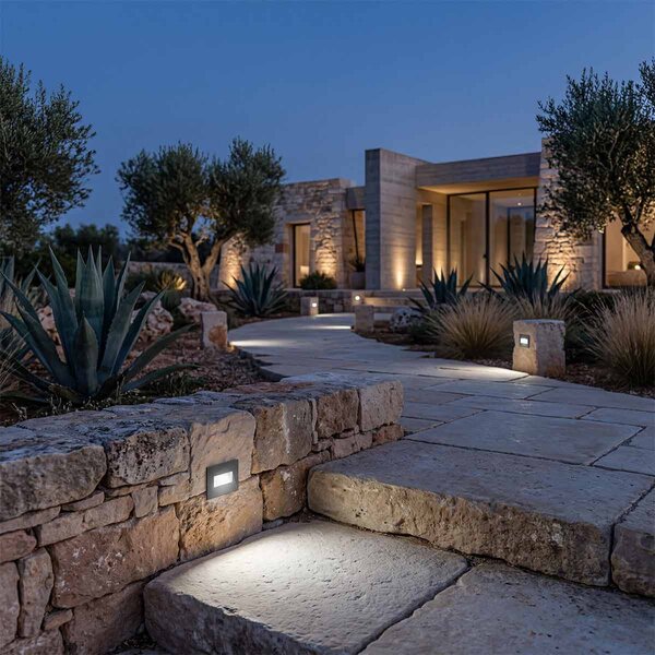 Segnapasso LED per Scatola 503 3.5W IP65 - Luce Asimmetrica Colore Bianco Naturale 4.200K