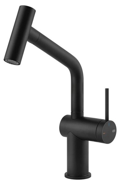 Miscelatore monocomando Gessi Inedito 60425 299 22,5 cm Nero opaco