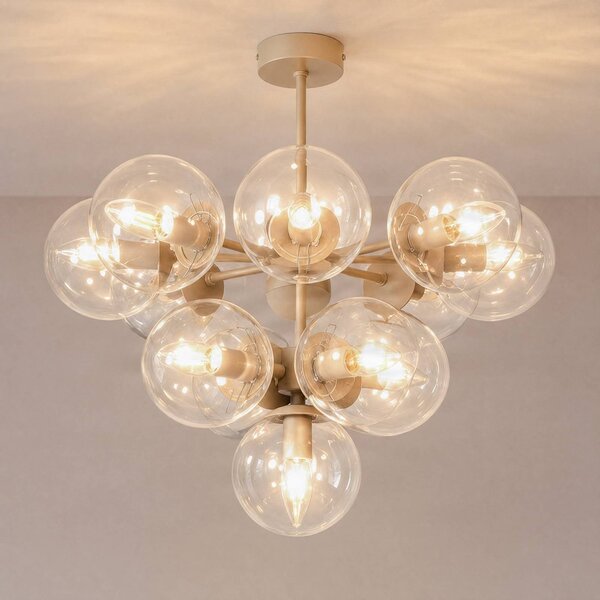 Plafoniera soffitto Zumba Domiluce, dimmerabile, Crema / Ambra, Soggiorno / Sala da pranzo, Metallo, Moderno, Plafoniera