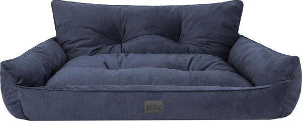 Cuccia per cani, lettino per animali domestici, lettino imbottito per cani, cuscino per cani, divano letto, materasso per cani, cuccia per animali, divano per cani, materasso - Joker imbottito - 64 x 49 cm [Taglia: L] - Blu navy Fancy