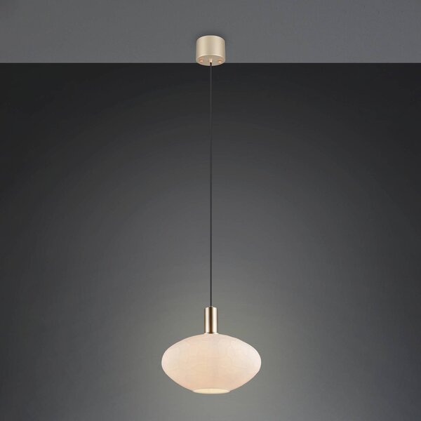 Reality Leuchten Lampada a sospensione Emelie, dimmerabile, Ottone / Oro, Soggiorno / Sala da pranzo, Metallo, Lampada a sospensione