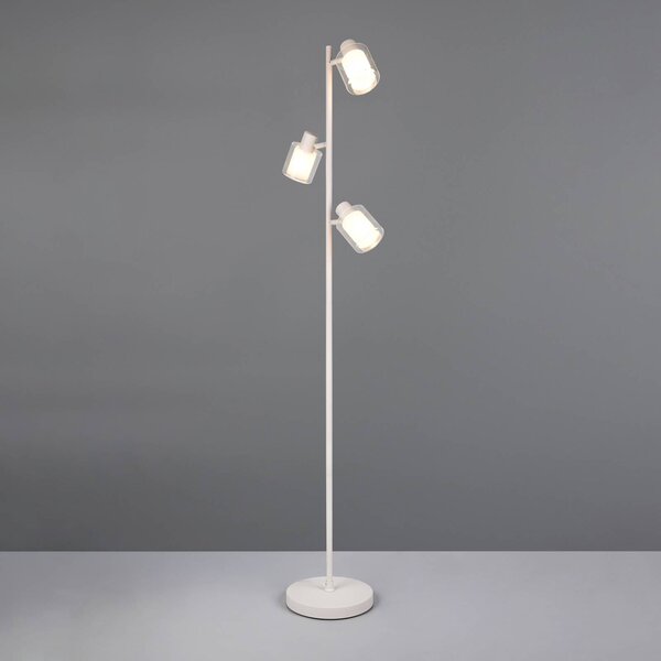 Reality Leuchten Lampada da terra Neralo, Alluminio / Grigio / Zincato, Soggiorno / Sala da pranzo, Metallo, Lampada da terra