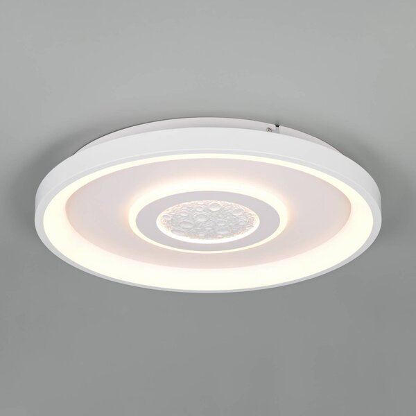 Reality Leuchten Plafoniera soffitto Nexalo, dimmerabile, Bianco / Opale, Soggiorno / Sala da pranzo, Metallo, Moderno, Plafoniera