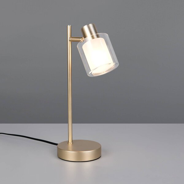 Reality Leuchten Lampada da tavolo Neralo, Ottone / Oro, Soggiorno / Sala da pranzo, Metallo, Lampada da tavolo