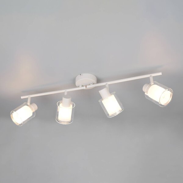 Reality Leuchten Plafoniera soffitto Neralo, dimmerabile, Alluminio / Grigio / Zincato, Soggiorno / Sala da pranzo, Metallo, Plafoniera